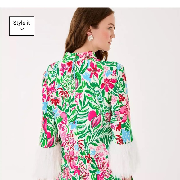 Agnes skirted shift romper 
Lilly Pulitzer Floral with Fringe-Holiday fun! - Picture 13 of 14